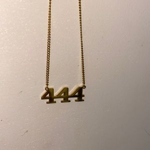 444 Angel Number Gold plated necklace